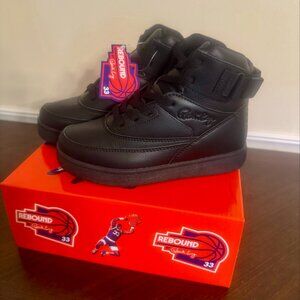 Patrick Ewing Rebound 33 Orion Strap Sneakers | Preschool Size 2 (Black/Black)